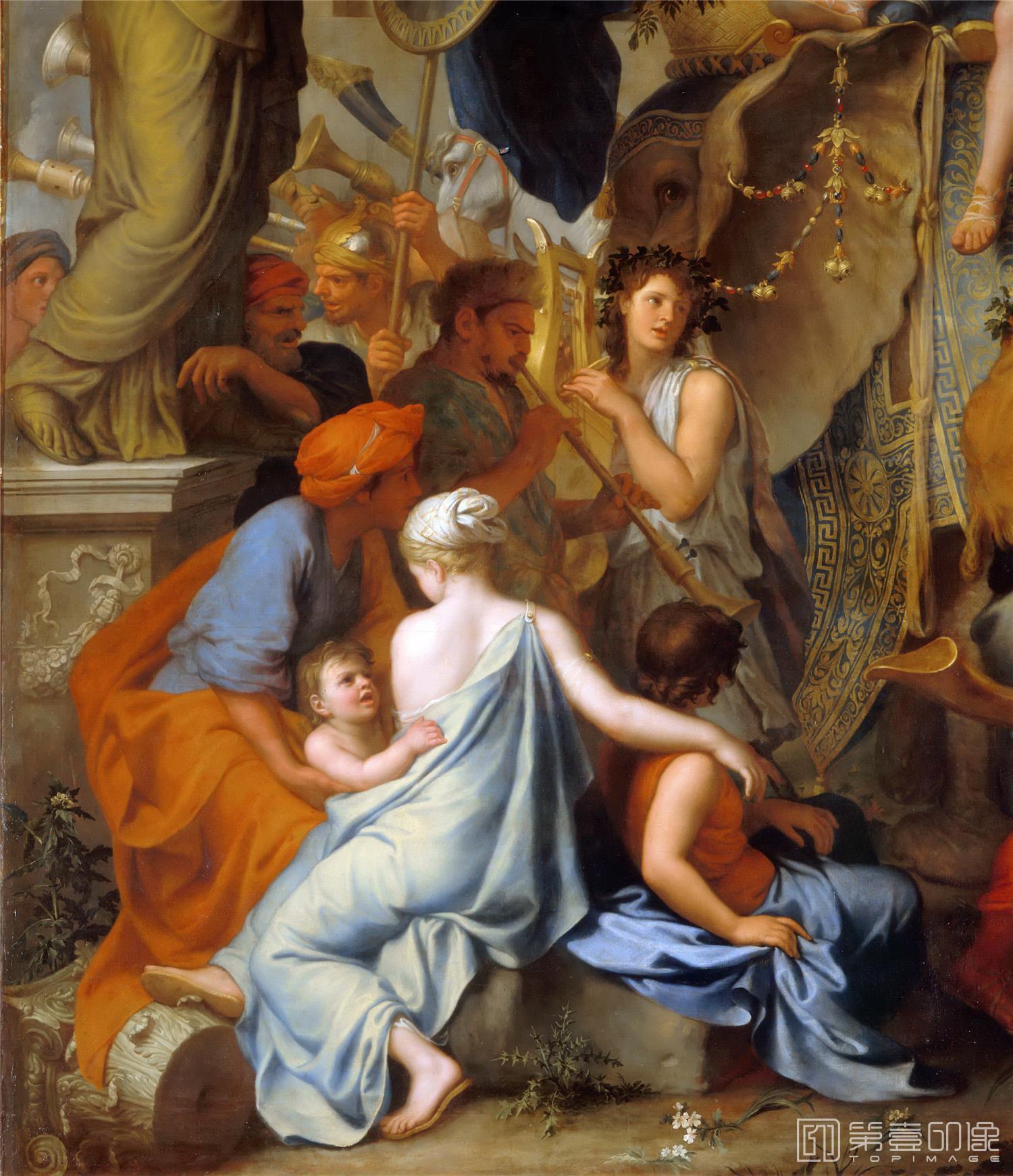 油画-卢浮宫-Charles Le Brun-Entry of Alexander in Babylon-0366